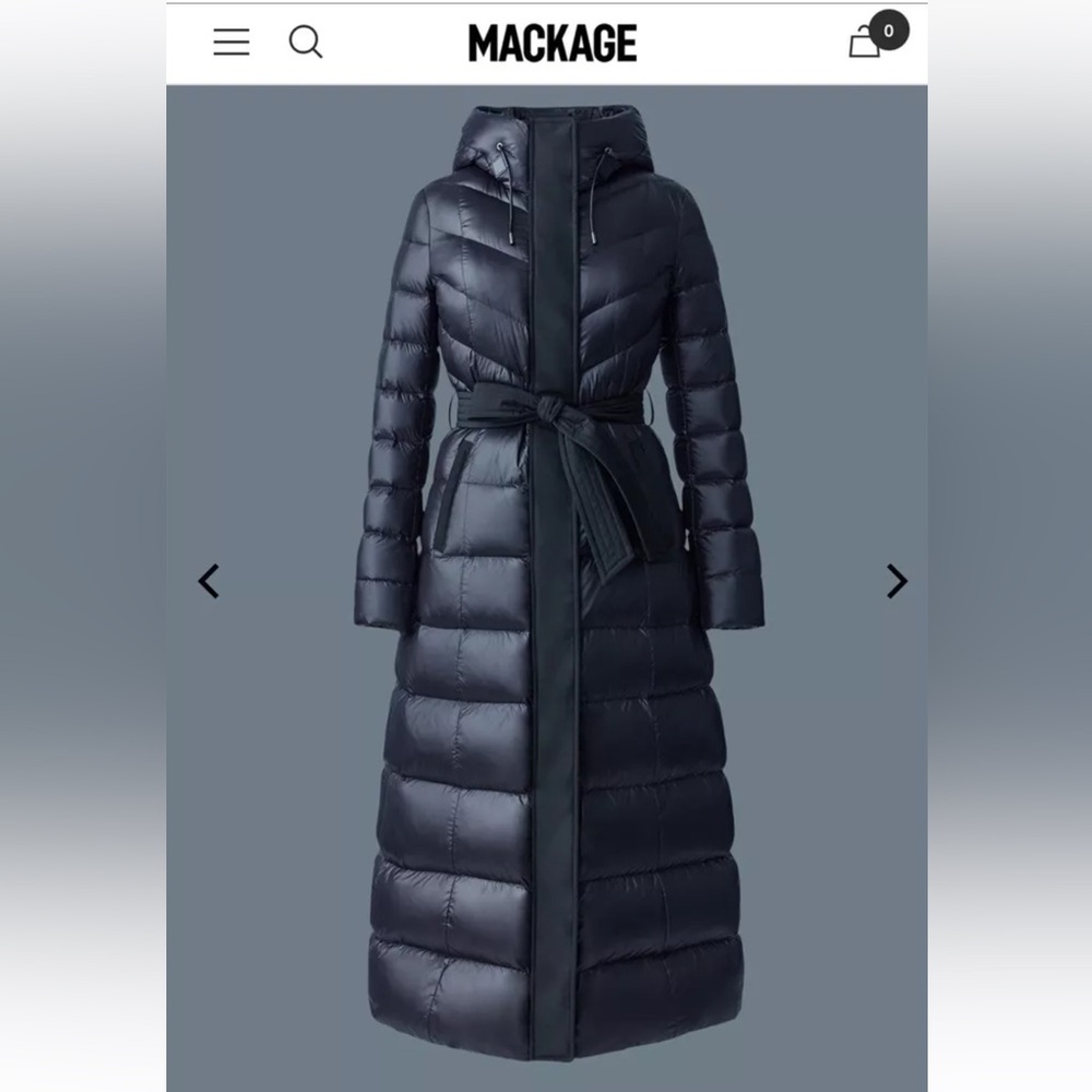 Brand New Mackage Calina Maxi Puffer Coat Sz Large